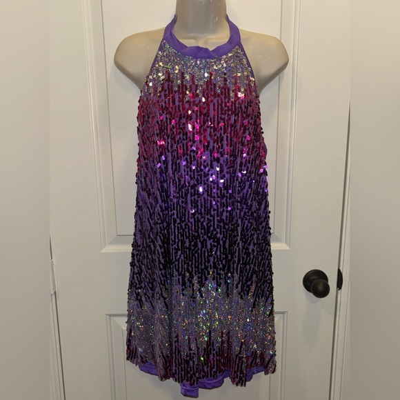 Pink Halter Sleeveless Cocktail Sundress or Costume - Picture 1 of 7